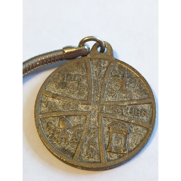Rome Italy Metal Historical Buildings Holy Year Brother Keychain Key Ring 1975 - Picture 4 of 9